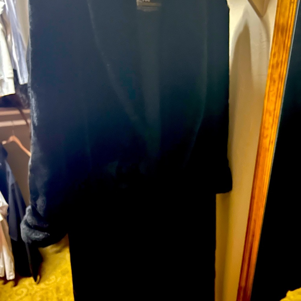 London Fog black fur coat